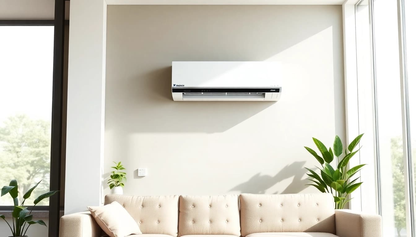Enhance your space with a Daikin mini split AC, blending seamlessly into modern interiors.