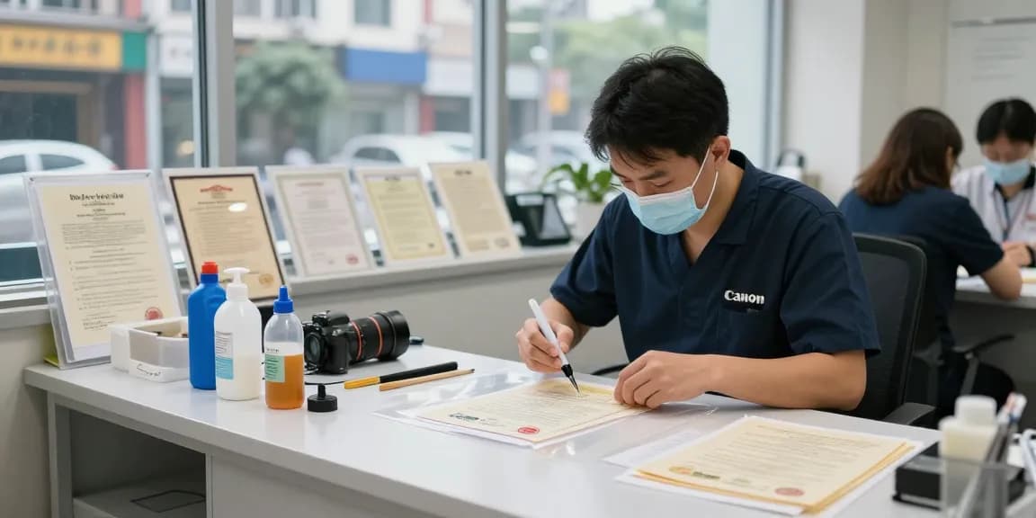 Bóc giấy ép plastic tại một trung tâm dịch vụ chuyên nghiệp ở thành phố với một kỹ thuật viên phục hồi tài liệu quan trọng.