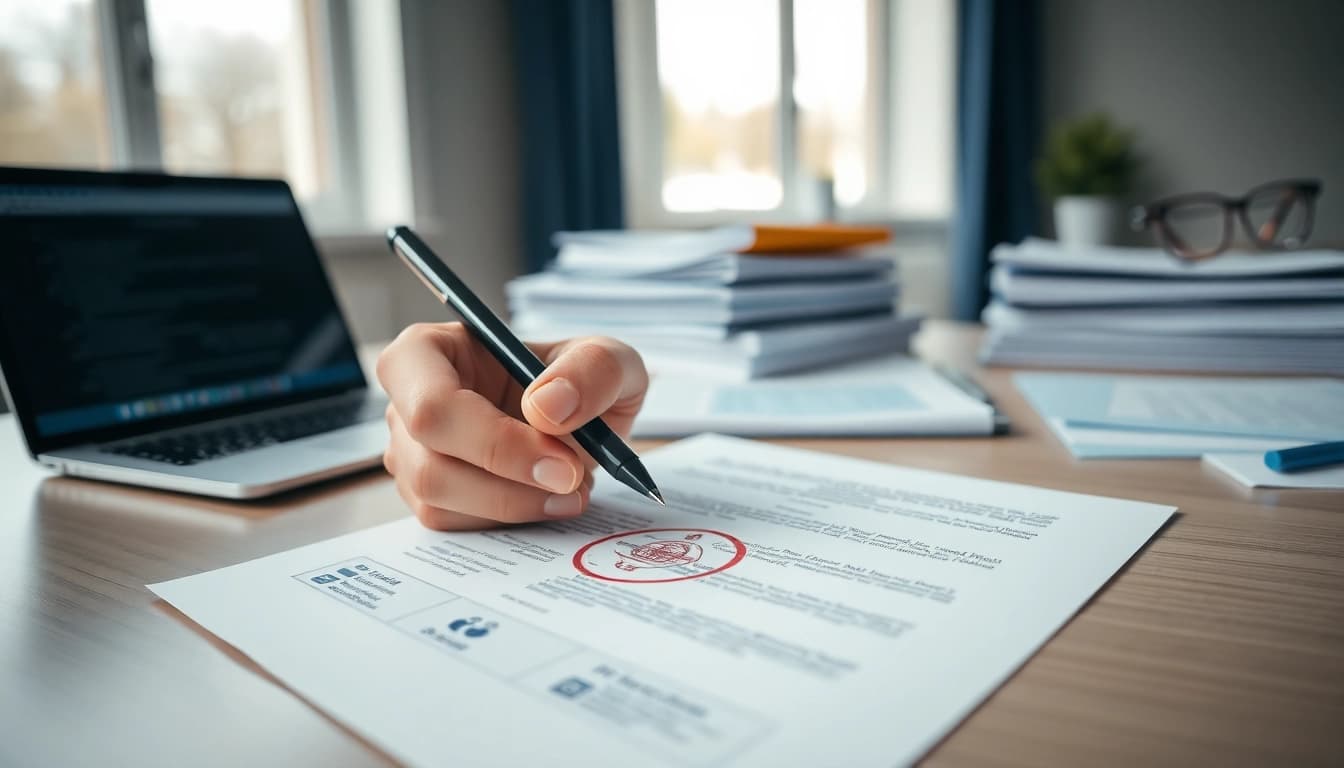 Tłumaczenie przysięgłe - Professional certified translator working on official documents