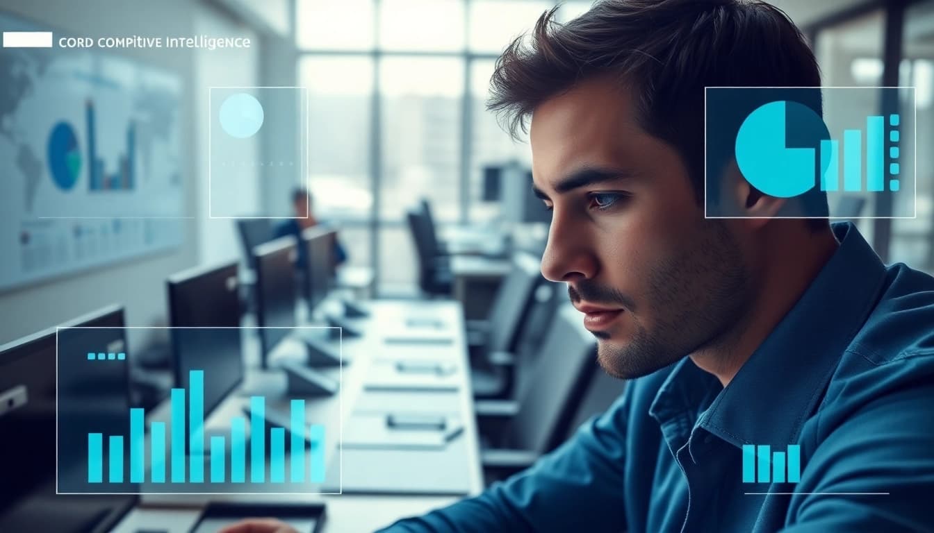 Explore competitive intelligence faqs in a vibrant infographic showcasing data analysis.
