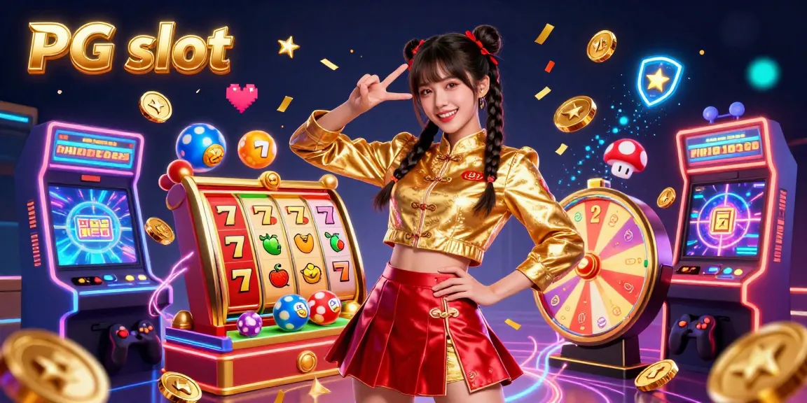 Engage with PG slot reels in a vibrant casino-themed 3D illustration showcasing gameplay excitement.