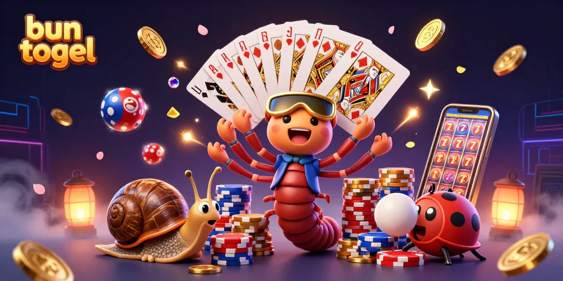 Experience thrilling gameplay with bun togel, featuring a vibrant scene of animated characters and lottery elements.