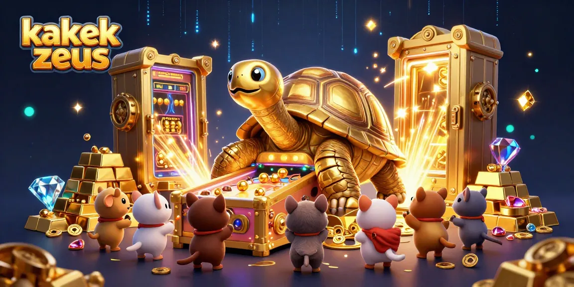 Experience massive wins with kakek zeus in this vibrant slot game illustration.