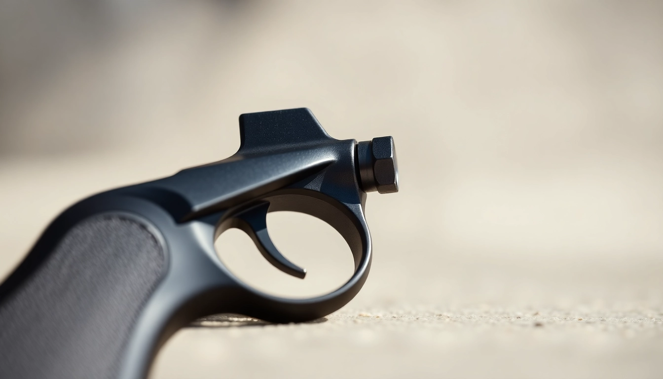 Showcase of Alamo 15 trigger emphasizing its precision and craftsmanship.