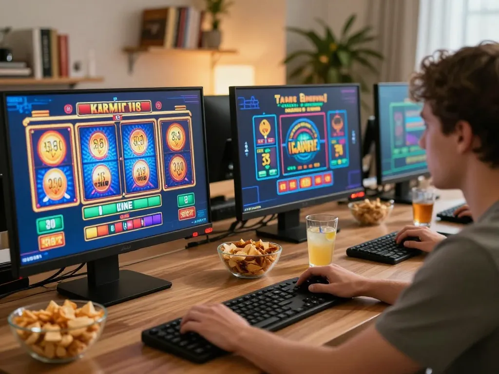 Berinteraksi dengan slot online dan permainan dealer langsung di HOKI77 dari setup permainan yang nyaman.