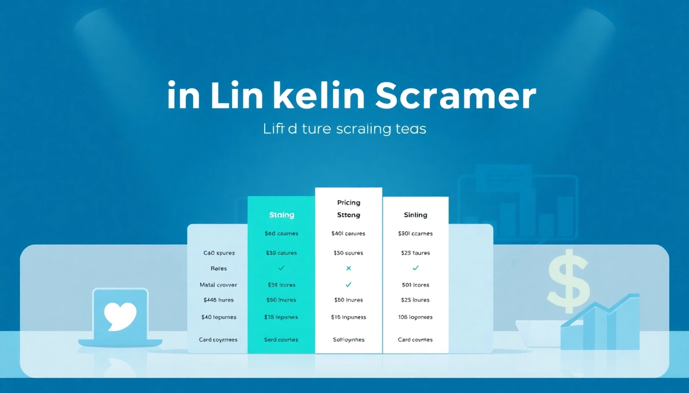 Explore different linkedin scraper pricing options with a professional infographic comparison table.