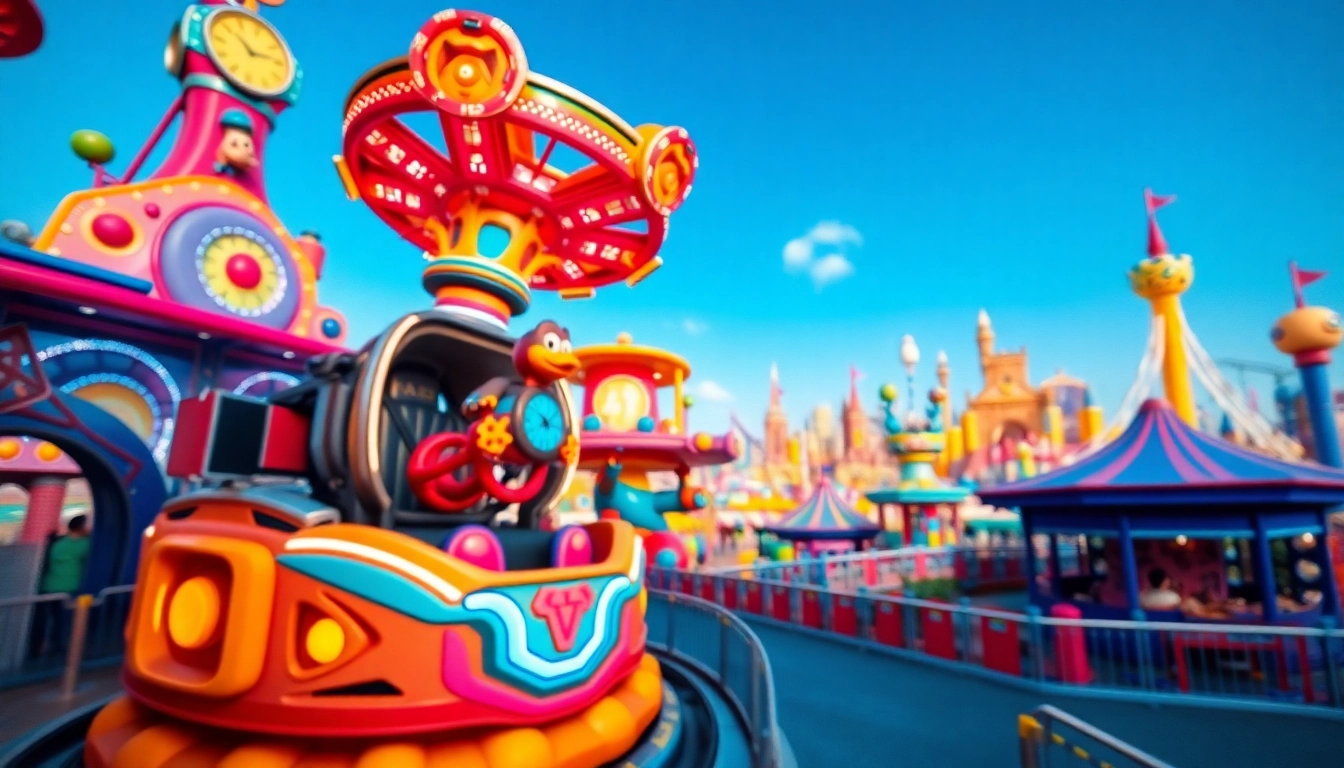 Experience the thrilling adventures of Freedom X theme park attractions with vibrant designs.