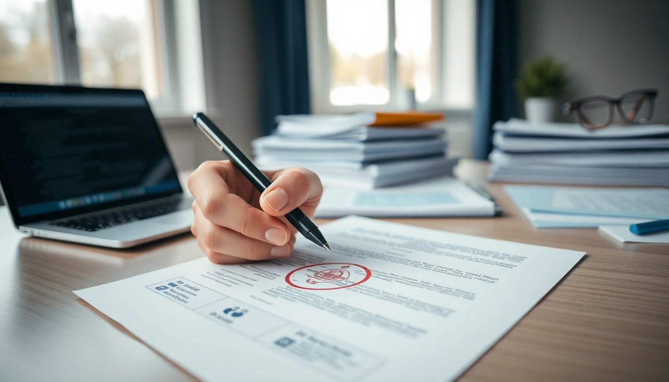 Tłumaczenie przysięgłe - Professional certified translator working on official documents