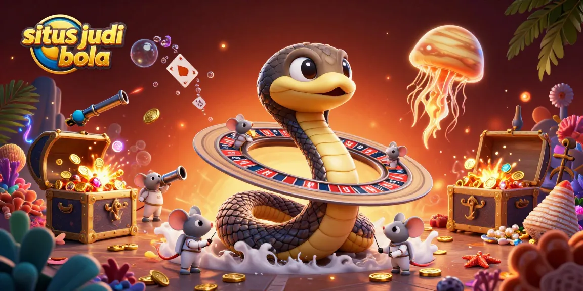 Experience situs judi bola excitement as bets unfold in a cosmic roulette scene with vibrant illustrations.