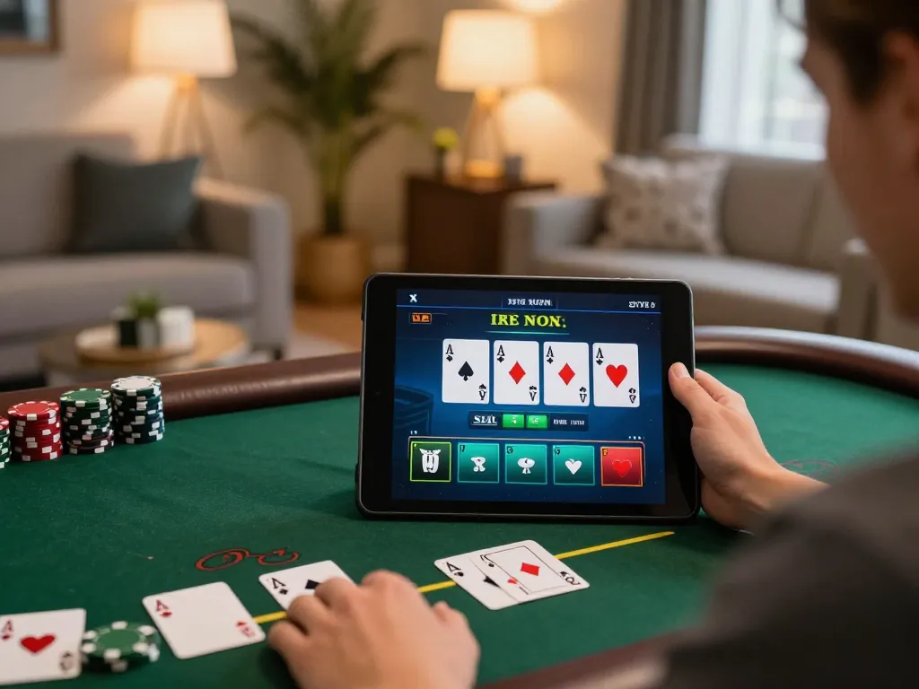 Engaging online gaming at OK9, where players strategize in live dealer blackjack.