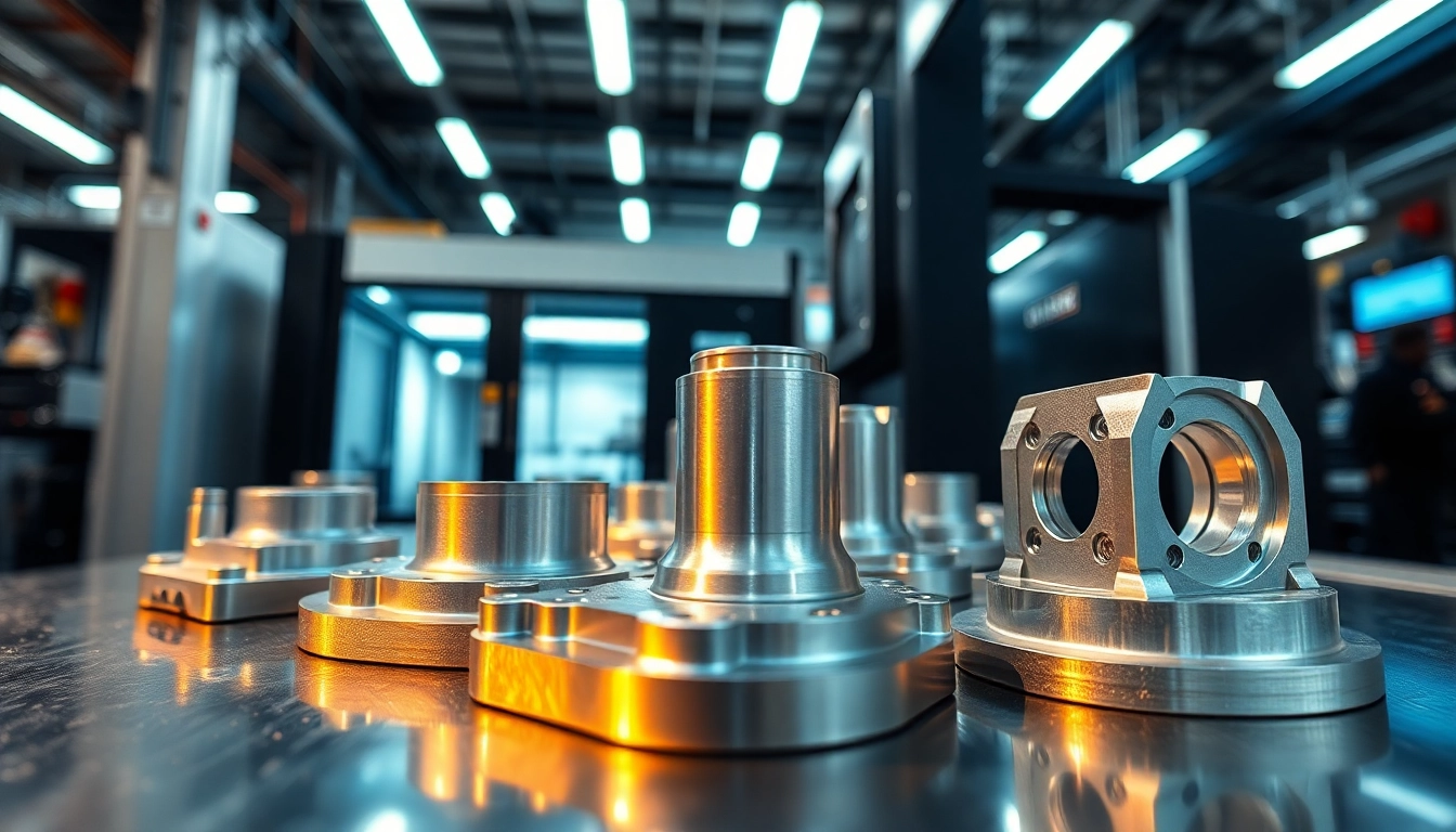 Highlighting intricate aluminum prototypes in a modern workshop setting.
