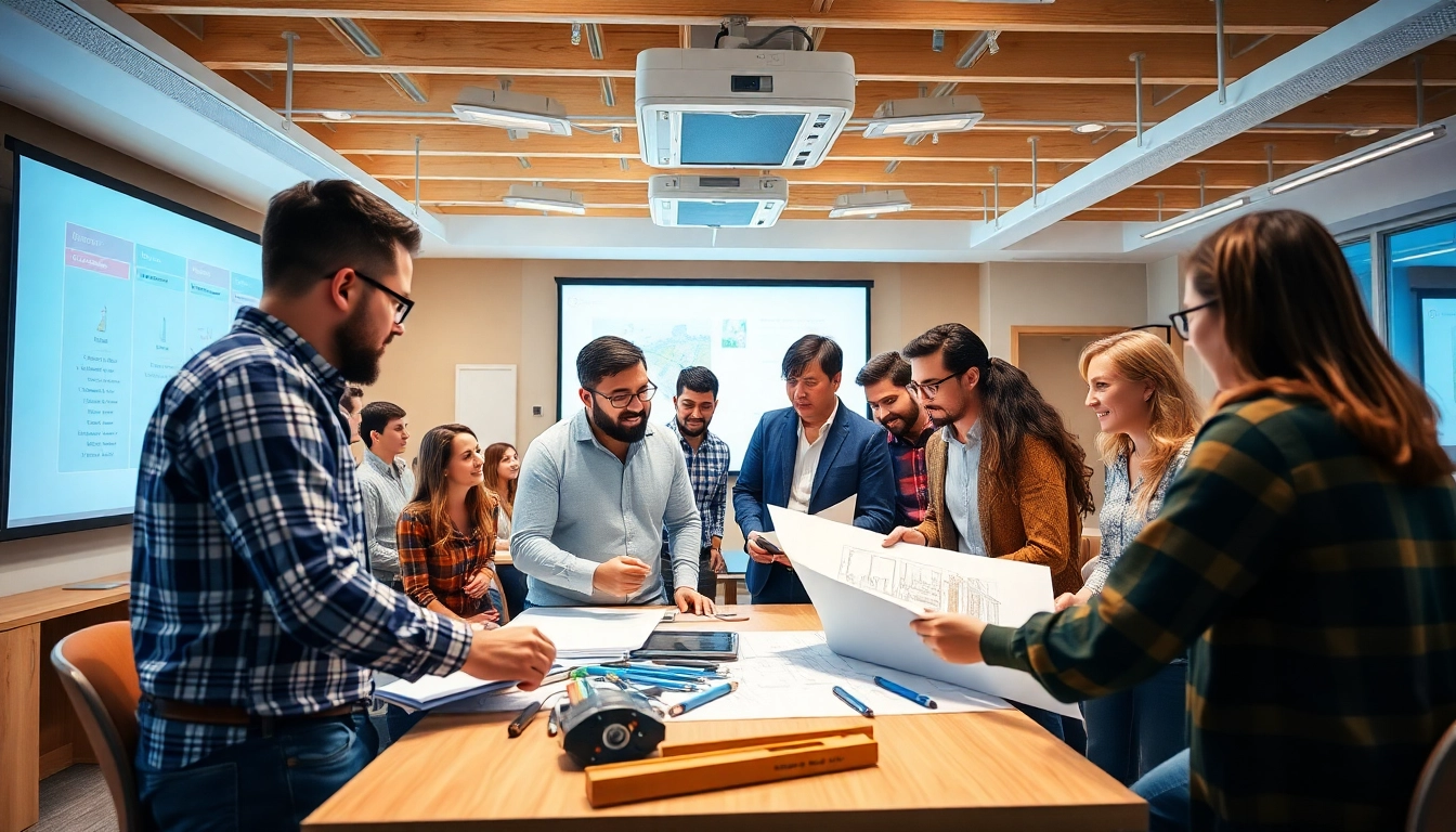 Enhance skills with engaging construction management training in a modern classroom.