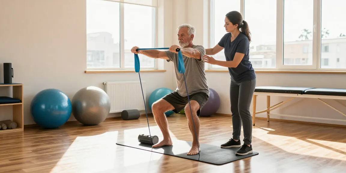 Engaging rehabilitation scene demonstrating 復康用品 use in supportive therapy.