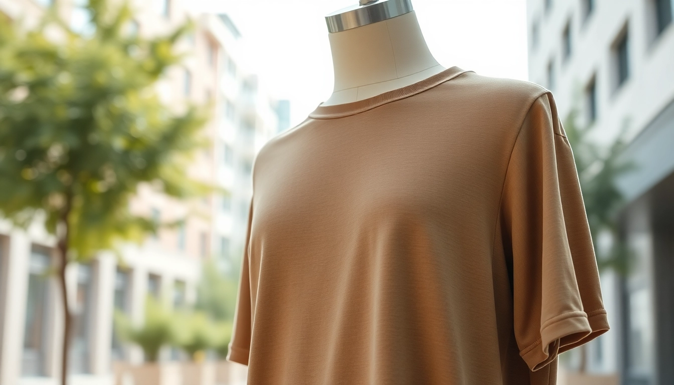 Showcase drop shoulder t shirt with relaxed fit and stylish design on minimalist mannequin.