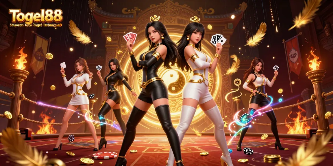 Wager on Togel88 Pasaran Toto Togel Terlengkap with stunning twin Asian women in casino-inspired setting