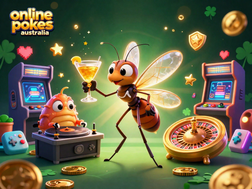 Engage with vibrant online pokies australia featuring animated casino mascots and exciting game elements.