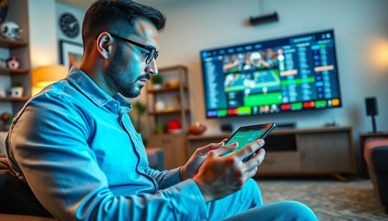 Engaging image of sports betting apps Texas with a professional analyzing odds.