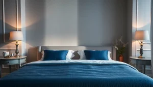 Coprimaterasso matrimoniale di alta qualità, posizionato su un letto ben arredato, per un riposo confortevole.