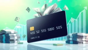 카드 한도 현금화에 대한 시각적 설명으로 현금으로 변환되는 신용카드의 이미지입니다.