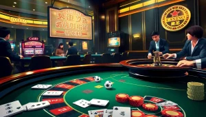Nếu như vậy bám vào đây captures players in an exciting poker game at a luxurious casino.
