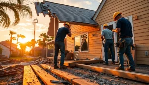 Repairing Florida Hurricane Damage as workers rebuild homes and communities after disasters.