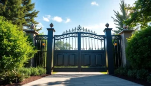Elevate your space with custom steel gates featuring intricate designs and sturdy construction.