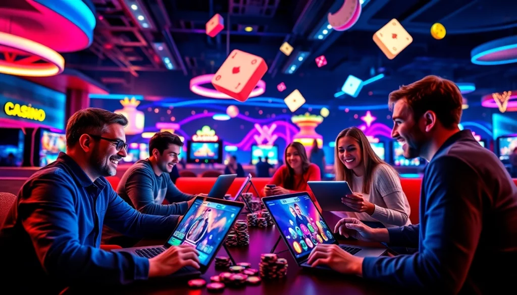 Engaged players exploring online casinos Canada in a dynamic virtual landscape.