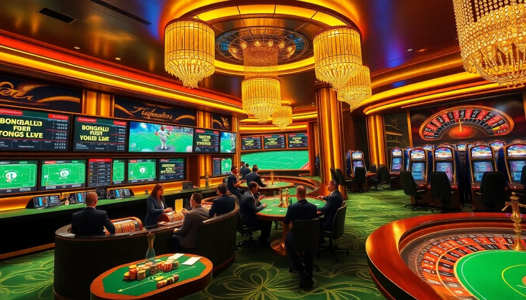 Experience live betting excitement at Bongdalu 5 with dynamic sports scores and vibrant casino atmosphere.