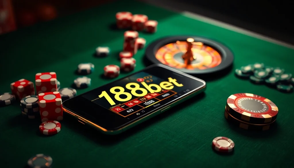 Experience the excitement of link 188bet while placing bets at a luxurious online casino table.