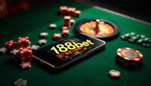 Experience the excitement of link 188bet while placing bets at a luxurious online casino table.