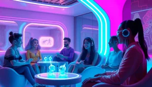 Interactive AI avatars engage in immersive, vibrant chat experiences, showcasing ai nsfw innovation.