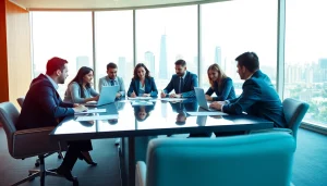 Analyze competitive intelligence during a strategic meeting among diverse professionals.