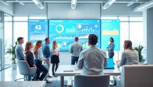 Team collaborating in a modern workspace showcasing an AI powered warranty company solution.