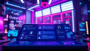 Explore the best nsfw ai chatbots with a futuristic digital interface showcasing customized AI interactions.