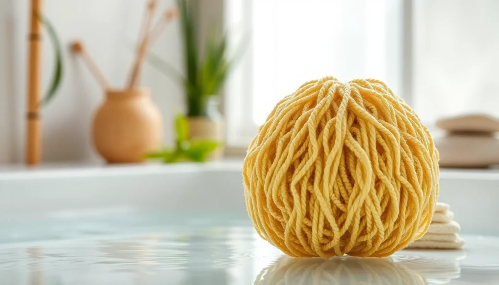 Exfoliate and nourish with the best back loofah for dry skin in a serene bath setting.