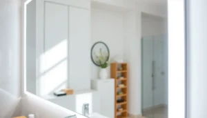 Illuminate your reflection with a stylish mirror light mirror in a modern bathroom setting.