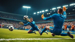 Catch thrilling moments in soccer with ผลบอล888 as goalkeepers battle for victory.