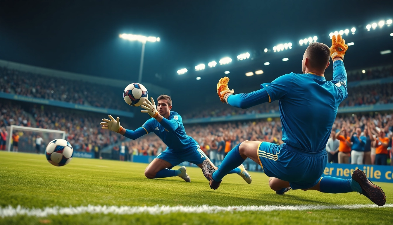 Catch thrilling moments in soccer with ผลบอล888 as goalkeepers battle for victory.