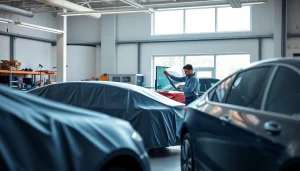 Get expert auto window tint near me services with a professional technician at work.
