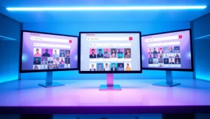 onlyfans search tool interface showcasing creators with vibrant thumbnails and filters