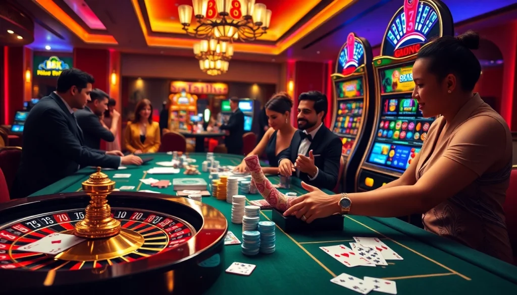 High-stakes play at BK8 casino featuring lively card games and exciting slots.