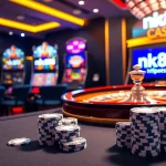 Experience thrilling gameplay at https://nk88.sa.com/ with vibrant casino visuals featuring poker chips and roulette.