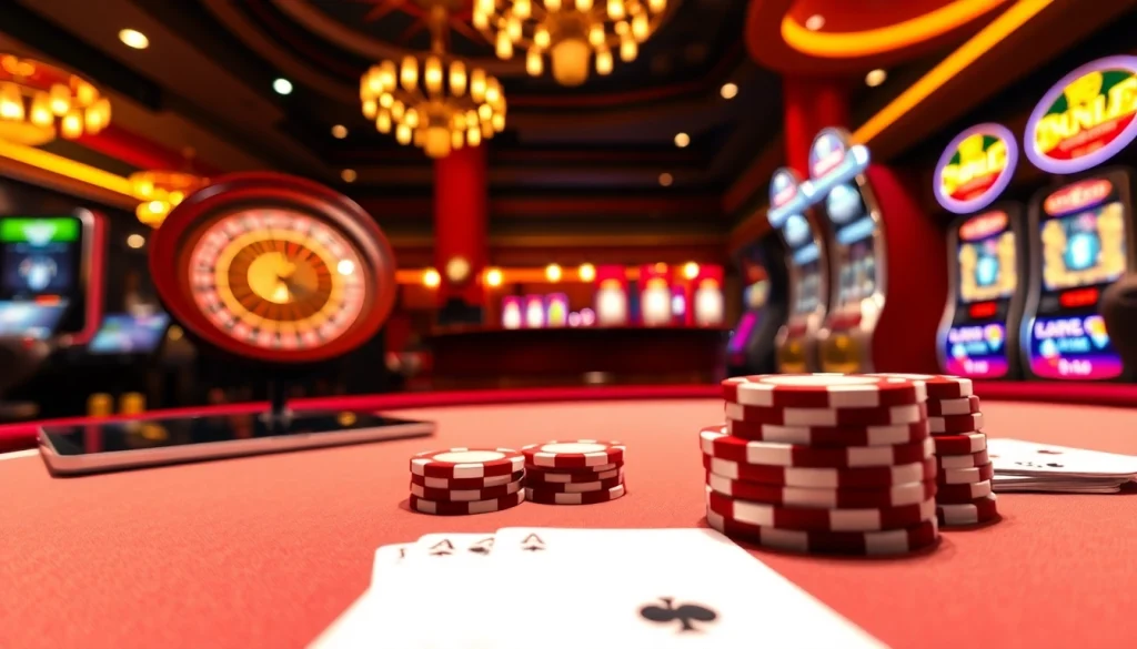Découvrez l'excitation du casino en ligne Français avec des tables de poker élégantes et des machines à sous vibrantes.