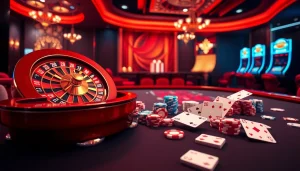 Vivez des jeux palpitants au casino en ligne France avec une scène de jeux virtuels luxueuse.